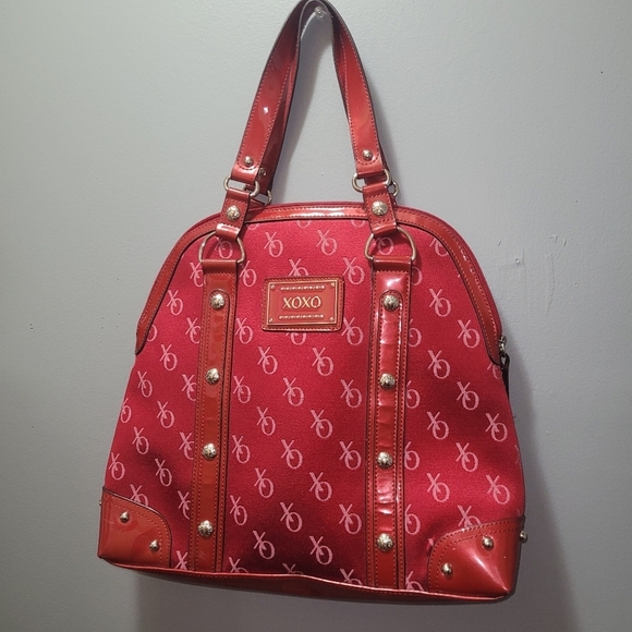 XOXO Bold Red and Pink Logo Satchel - Picture 1 of 8